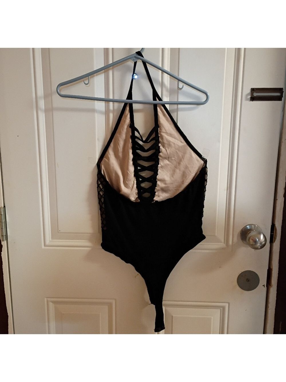 2/$10 Vintage Fashion Nova Black And Beige Bodysuit Medium - Picture 9 of 12